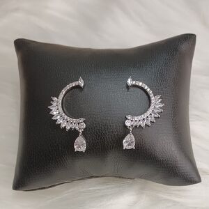 Elegant Silver Crystal Earrings
